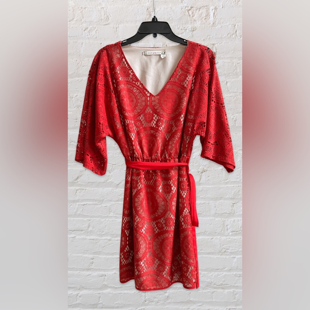 Chelsea & Violet Red Lacy Tie Dress | Size US Women's XSmall